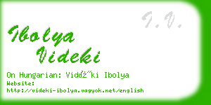 ibolya videki business card